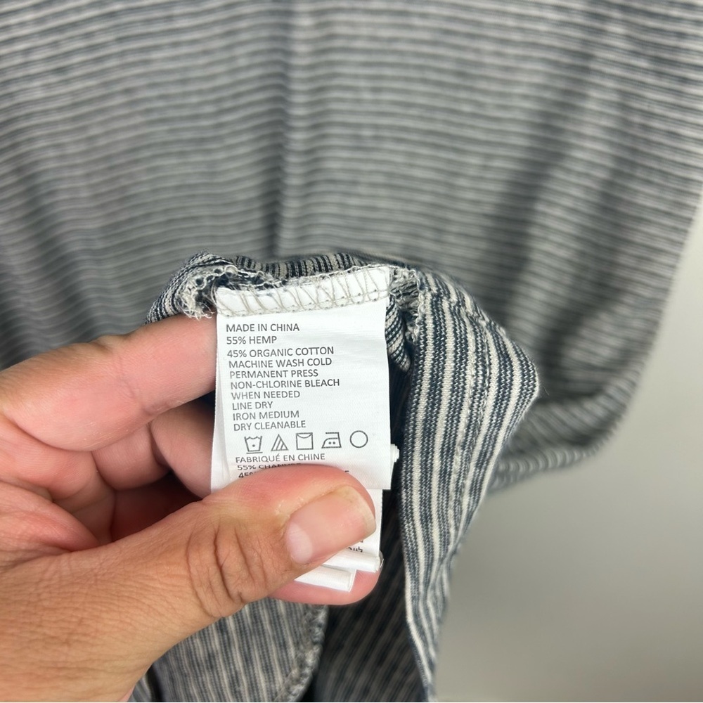 Prana Retrieve Romper stripe sleeveless jersey hem organic cotton one-piece - Picture 14 of 14